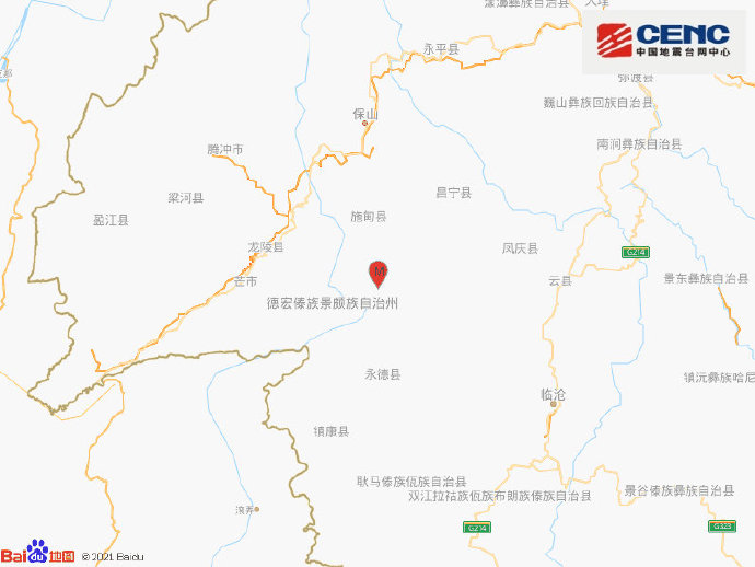 云南保山市施甸县发生4.7级地震