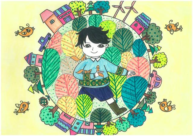 《绿色地球》 王柯尧 6岁.jpg