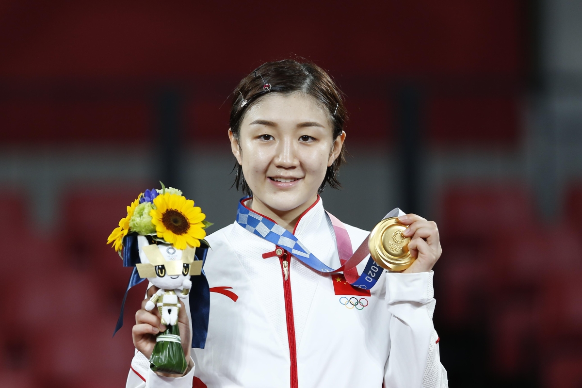 陈梦获得东京奥运会乒乓球女单金牌,孙颖莎获得银牌