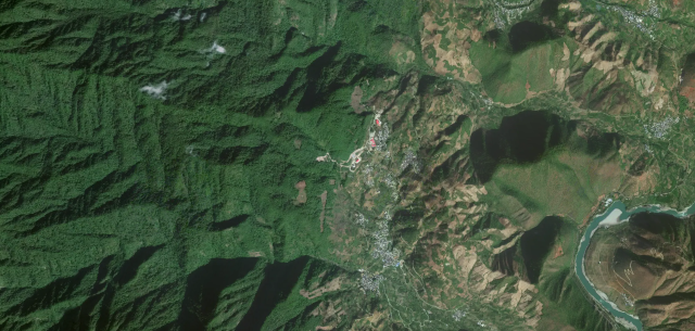 高黎贡山卫星图