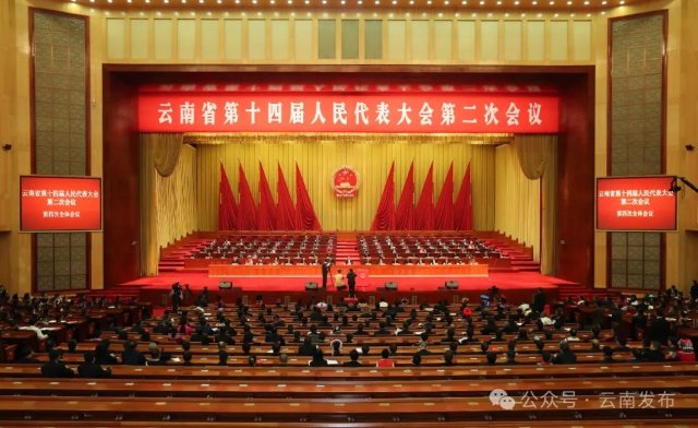 1月28日上午，云南省第十四届人民代表大会第二次会议举行第四次全体会议.jpg