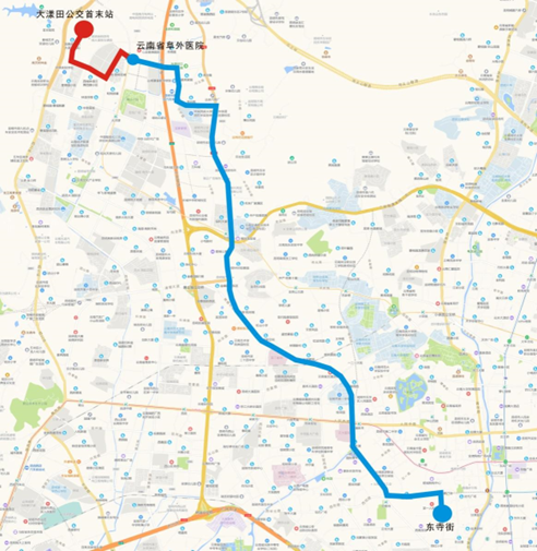定了！5月18日起，这 9条公交线路正式优化调整，K2路线路走向图.jpg