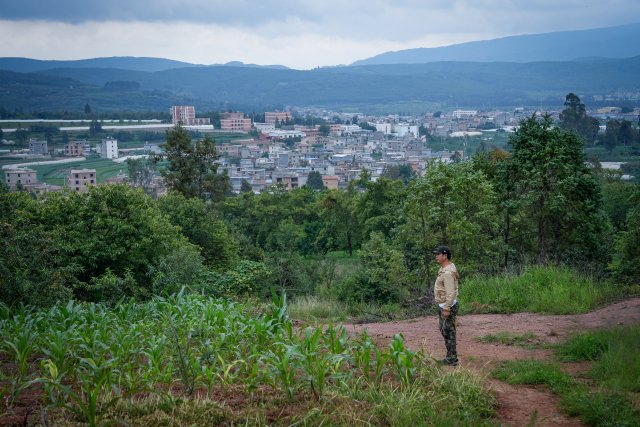 昆明市盘龙区化龙村沙坡山，7月以来。余先生一家每天早上都来山上捡菌子。3.jpg